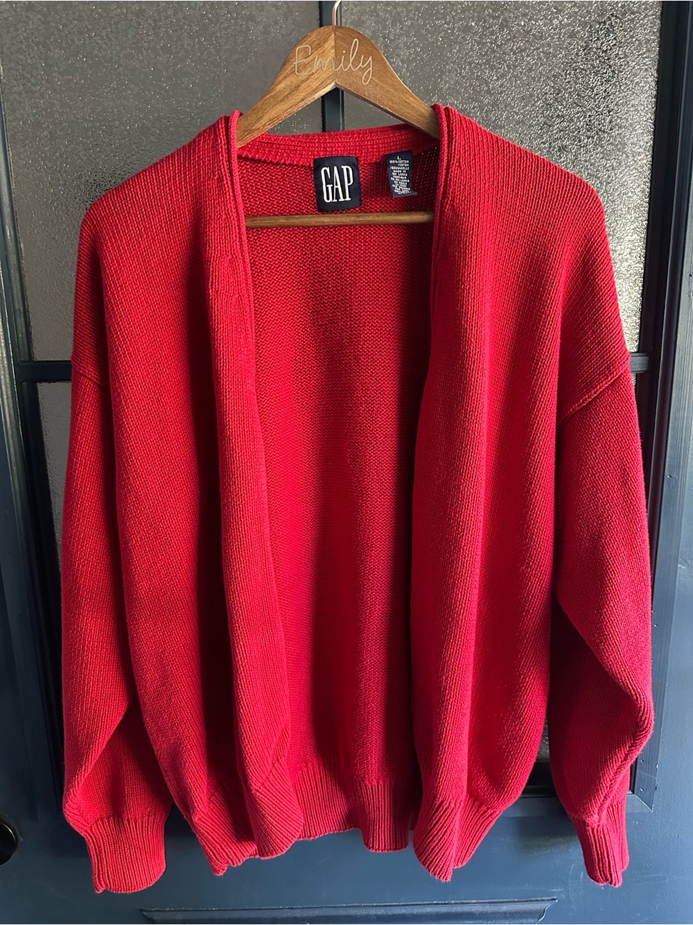 Vintage GAP Bright Red Button-Front Cardigan Sweater